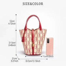 Marca de Lujo 2024 Moda Mujer Bolso de Mano PVC Jacquard Textura Mujer Hombro