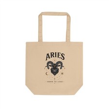 Bolso de Mano Born to Lead Aries Zodiac Eco Astrología Hecho en EE. UU.