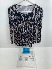 Camisa de manga larga para mujer Lemdannu - negra con diseño - talla pequeña - totalmente nueva -