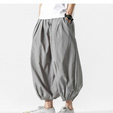 Hombres Pantalones Cortos Estilo Harén Pantalones Sueltos Sueltos Hasta el Tobillo Boho