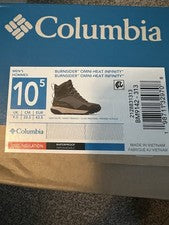 Nuevas botas impermeables Columbia Burnsider Omni-Heat Infinity para hombre talla 10,5 EE. UU.