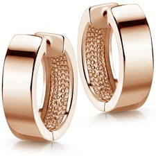 Pendientes mujer MATERIA anchos plegables oro rosa plata criolla 925 chapados en oro