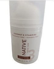 Loción facial hidratante de coco y vitamina B3 Native Facial Care nueva 1,7 fl oz