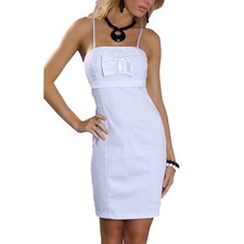 Vestido de tirantes de mujer minivestido tirantes ajustables cremallera abertura para caminar talla 38