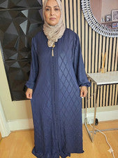 Azul Marino Muslim Wear Abaya Mujer Moda Talla 46,48,50