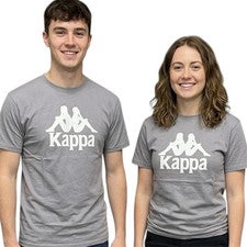 $50 CAMISETA de Fútbol KAPPA Gris ESTESSI Calce Regular Manga Corta Logo Nueva con Etiquetas