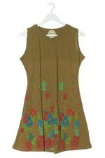 Vestido de verano alternativo estampado floral línea A escote en V caqui azul rojo talla 38