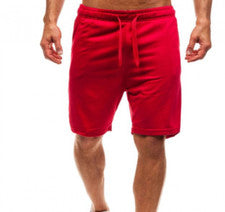 Nuevos Pantalones Cortos Para Hombres Informales Ajustados Cinco Puntos Deportes Moda Color Sólido Pantalones de Playa