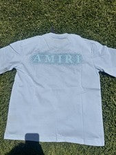 Camiseta manga corta Amiri para hombre 100 % algodón, talla grande