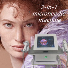 Máquina portátil de cuidado fraccional 2 en 1 10/25/64/nano cartuchos cabezal martillo frío