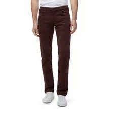 Pantalones de moda rectos ajustados borgoña Coquina marca J Kane Keckley talla 31