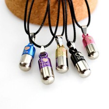 Fashion Love Pills Capsules Perfume Bottle Pendant Ashes Keeper Chain Necklace