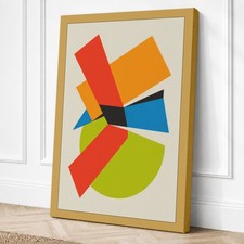 Impresión en lienzo geométrica geometría angular arte de pared decoración del hogar listo para colgar