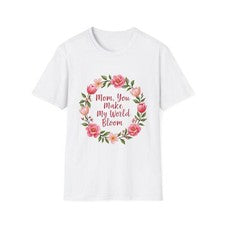 Camiseta Floral Día de la Madre, Regalo para Mamá, Camiseta Estilo Suave, Moda Primavera,