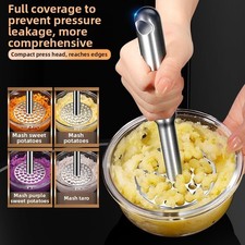 Auxiliar de cocina 316L acero inoxidable para hacer puré de patatas y frutas