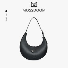 Bolso de hombro MOSSDOOM Angela para mujer de media luna negro perla