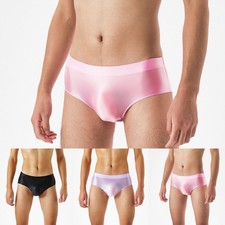 ¡Nuevo estilo! Bragas calzoncillos bragas de satén brillantes de aspecto húmedo para hombre de moda