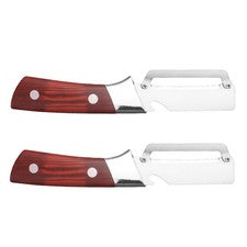 2 Piezas Pelador de Verduras de Corte de Precisión con Borde Curvo para Gle Liso