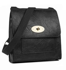 Mujeres Negro Informal Bolsos de Hombro Bandolera Bolso Mensajero Bloqueo Giratorio