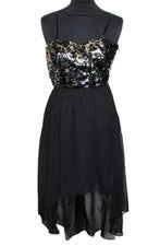 PARTYKLEID KLEID COCKTAILKLEID SCHWARZ SILBER PAILETTEN HAILEY LOGAN Gr. 36 NEU