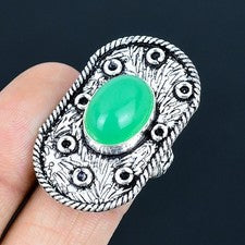 Anillo de joyería de plata esterlina 925 hecho a mano con piedras preciosas...