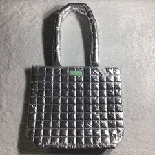 Bolso de Viaje Mujer Clinique Bolso de Mano Doble Asas 100% Poliéster Grande Plateado