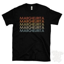 CAMISETA MARGHEURITA ESTILO RETRO REPETIDO Hombre y Mujer Novedad Genial Nombre Regalo