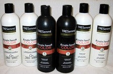 LOTE 6 TRESEMME QUERATINA COLOR LISO 2 CHAMPÚES Y 4 ACONDICIONADORES ANTI-DESVANECIMIENTO 20 OZ EA