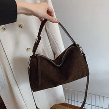 Nuevo Bolso de Axilas Mate Para Mujer Moda Simple Bolso de Mano Grande Diagonal