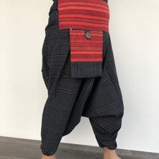 Pantalones Harén Largos Hmong Chiangmai Estilo Tailandés Algodón Étnico Hippie Ropa Pantalón