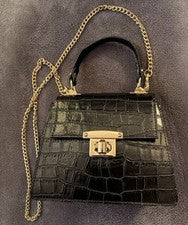 Bandolera para mujer Persaman negra Adriana italiana de cuero en relieve nueva sin etiquetas”
