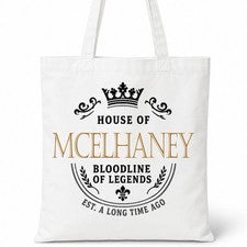 Bolso de Mano MCELHANEY Family Surname House Of White Algodón