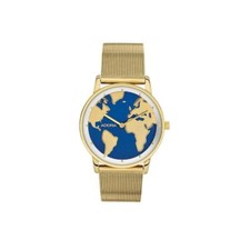 Adora Trends Analógico Reloj Ø 34mm Gelbgoldfarben Carcasa de Acero Inoxidable