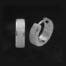 Pendientes criollos plegables titanio par plata mujer hombre mate brillo