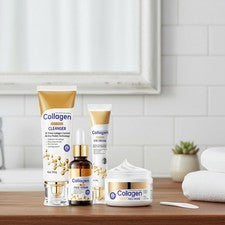 Set de Cuidado de la Piel con Colágeno, Set de Cuidado de la Piel Anti Envejecimiento para Reducir Arrugas, Encogimiento