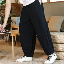 Pantalones informales para hombre Bloomers pantalones étnicos chinos retro tai chi sueltos moda