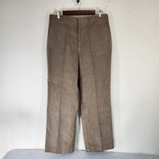 Pantalones de pana Haggar 34x29 para hombre marrón clásico negocios chic estilo retro nuevos sin etiquetas