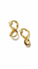 Orecchini Infinito ORO 18 CARATI Con Greche Oro 18kt 750% List. 415€