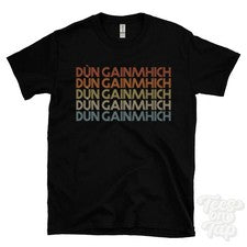 CAMISETA ESTILO RETRO REPETIDA DÆN GAINMHICH para hombre y mujer Reino Unido topónimo regalo