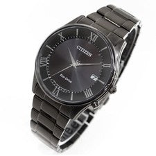 CITIZEN AS1064-53E Negro JDM Eco-Drive Radio Reloj Hombre Zafiro 37mm JAPÓN