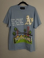 Camiseta Hombre Mujer Cali To NYC Gráfica Talla Grande Azul