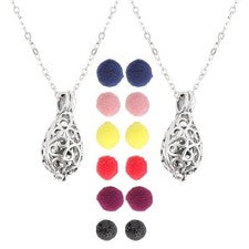 2 Sets Perfume Necklace Pendant Scent Women Diffuser Hollow Ball