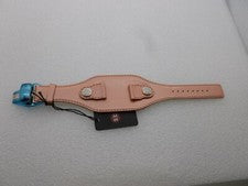Correa de reloj genuina Michele 18 mm melocotón decorativo charol NUEVO