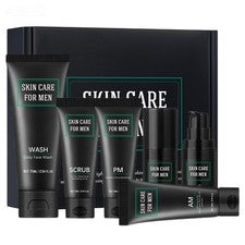 6 Piezas Cuidado Facial Hombre, Kit Cuidado Hombre con Limpiador, Exfoliante, Rostro...
