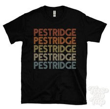 CAMISETA ESTILO RETRO REPETIDA PETRIDGE Hombre y Mujer Novedad Genial Nombre Regalo