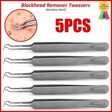 Pinzas afiladas removedor de espinillas espinillas herramienta profesional para el cuidado de la piel 5 piezas