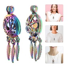 2 Pcs Perfume Necklace Pendant Essential Oil Aromatherapy Pendants