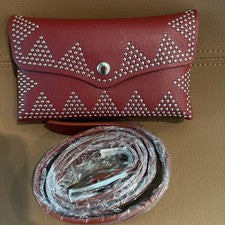 Riñonera para mujer con remache de cuero sintético moda cinturón cintura trasero con cinturón nueva
