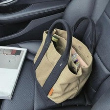 Bolsa de compras de lona, gran capacidad, bolsa de viaje para mujer con bolsillo exterior,