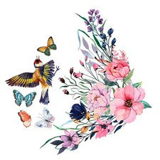 Calcomanías de pared con flores para decoraciones de inodoro para el hogar pegatinas decorativas para baño